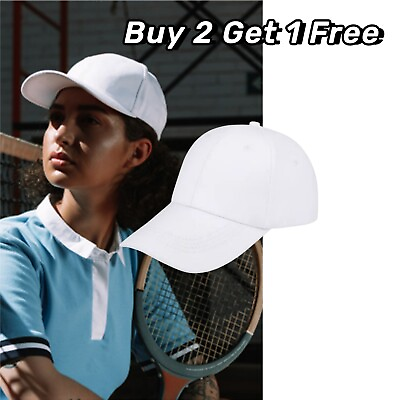 #ad Premium Solid Baseball Cap Hat Trucker Blank Plain Flat Buy 2 Get 1 Free US $7.98
