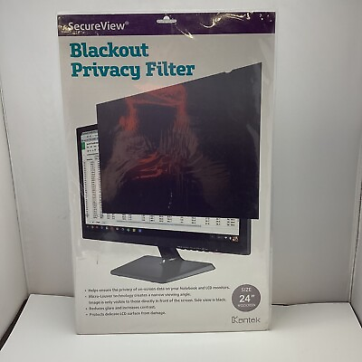 #ad Kantek SVL24W9 Secure View Blackout Privacy Filter for 24quot; ***FREE SHIPPING*** $38.58