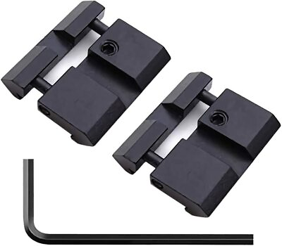 #ad 2 X Dovetail 11mm to 20mm Weaver Picatinny Rail Adapter Mount Scope Mounts Base $9.99