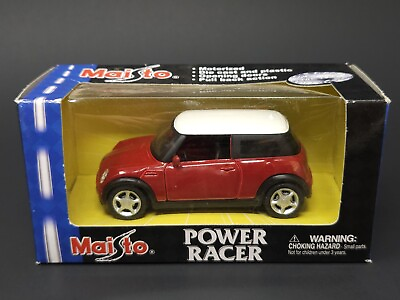 #ad Maisto Power Racer Diecast Metal Mini Cooper Red NEW $16.95