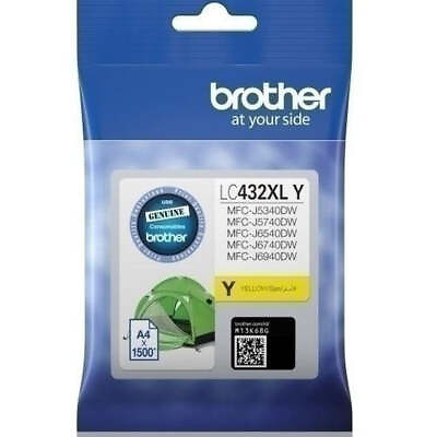 #ad NEW Brother LC432XL High Yield Ink Cartridge Yellow Genuine LC 432XLY AU $59.95