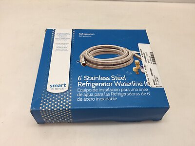 #ad Lot 4 Smart Choice 6#x27; Refrigerator Water Line Kit Stainless Steel 5304490728 $21.85
