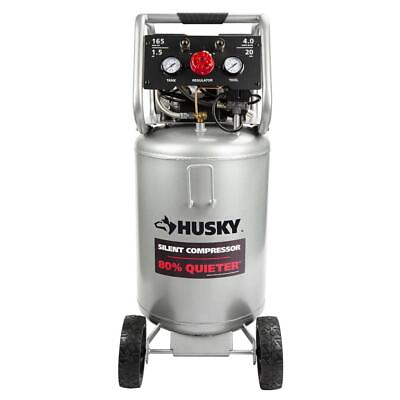 #ad Husky 20 Gal. 165 Psi Oil Free Portable Vertical Electric Silent Air Compressor $382.56