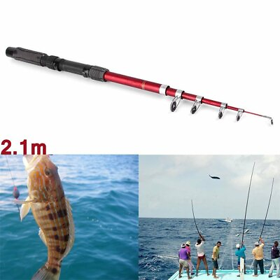 #ad USA Portable Fishing Pole Tackle Carbon Fiber Spinning Lure Rod 1.5 M NEW $8.12