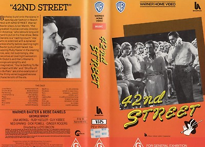 #ad 42ND STREET Warner Baxter VHS PAL NEW Never played Original Oz release AU $29.95
