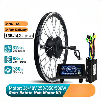 #ad 36V 48V 250W 350W 500W Rear Drive Rotate Hub Motor Wheel E bike Conversion Kit $471.24