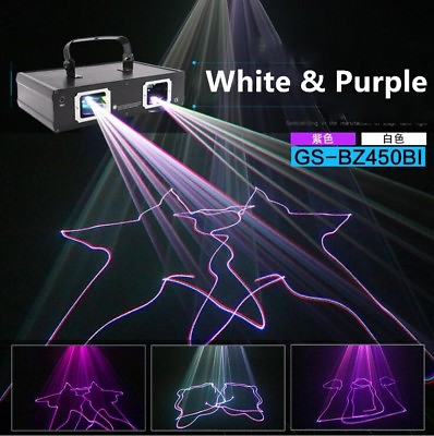 #ad Remote Stage Laser Light DMX Control Purple White Beam Scanner Stage Show DJ Bar $202.00