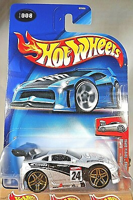 #ad 2004 Hot Wheels #8 First Editions #x27;Tooned TOYOTA SUPRA Silver Black Base Variant $8.00