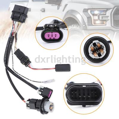 #ad 2X Projector Headlight Lamp Wiring Harness Converter For 2013 2018 Ram 1500 2500 $32.98