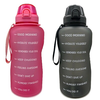 #ad Motivational Water Bottle BPA Free 1 Gallon Jug with Straw and Time Tracker Gym $11.99