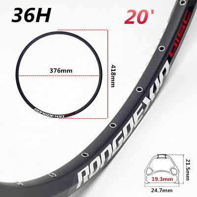 #ad High performance aluminum alloy 20 mountain bike wheel rim 24283236 hole $35.84