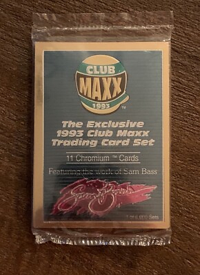 #ad Sealed The Exclusive 1993 Club Maxx 11 Chromium Trading Card Set Sam Bass Rare $15.00