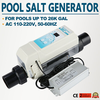 #ad 26000 Gallon Chlorinator Salt Water Fits Swimming Pool Chlorine Generator System $499.98