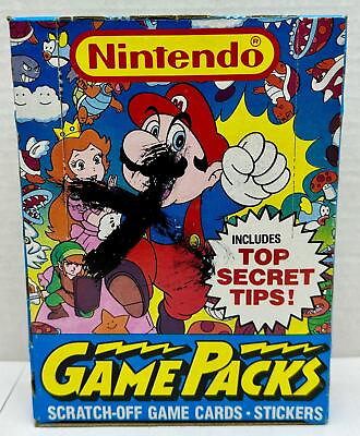#ad Nintendo Game Packs Vintage Card Box 48 Packs Topps 1989 X out Bright Colors $314.95