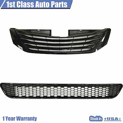 #ad New Front Upper amp; Lower Black Grille For 11 17 Toyota Sienna TO1200332 TO1036120 $47.97