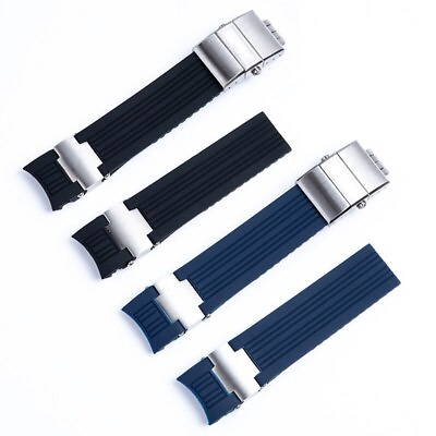 #ad 22*20mm Waterproof Silicone Rubber Watchband Strap For Ulysse Nardin DIVER MARIN $46.53