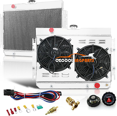 #ad Ozcoolingparts 3 Row Core Full Aluminum CU289 Radiator 2 X 12quot; Fan W Louver Sh $287.99
