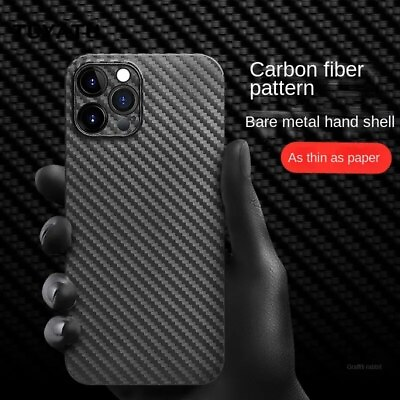 #ad Real Carbon Fiber Ultra Thin Protective Cover Case For iPhone 14 15 Pro Max Plus $29.99