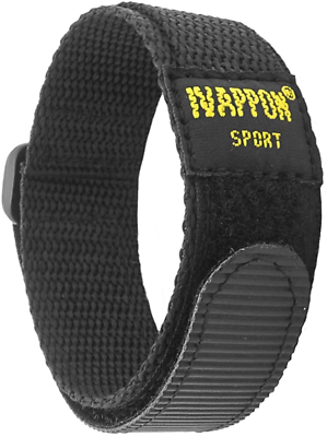 #ad IVAPPON Hook Loop Sport Watch Strap 18mm 20mm Nylon Straps Black Blue Fastening $18.98