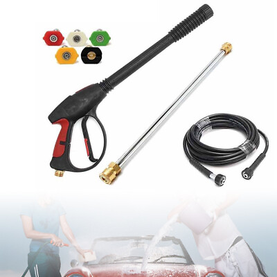 3000PSI High Pressure Power Washer Spray Gun For Craftsman Hose 5 Nozzle Tip Kit $37.00