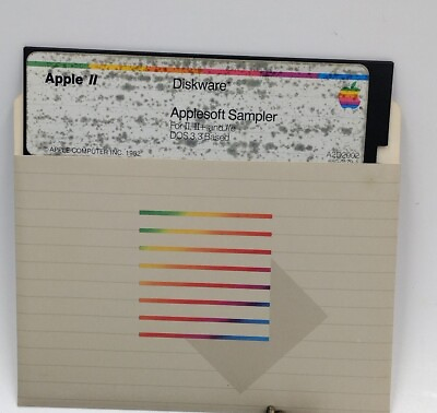 #ad Applesoft Sampler Disk Apple Diskware For IIII and eDOS3.3Based Floppy Disk $19.95