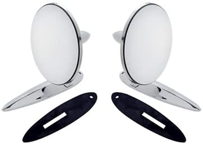 #ad 110745 Stainless Steel Exterior Mirror Bundle Set for 1955 57 Chevy Passenger Ca $75.99