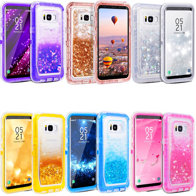 #ad For Samsung Galaxy S8 S9 Plus Note 8 Liquid Shockproof Hard Glitter Case Cover $11.99
