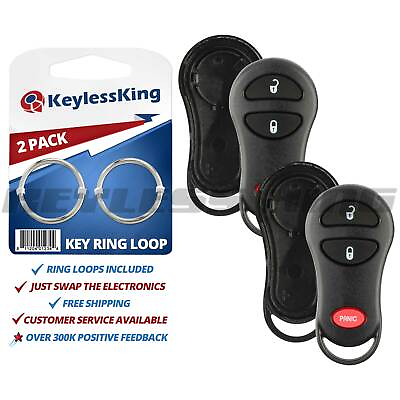 #ad 2 New Replacement Keyless Remote Key Shell Pad Fob Case Housing Clicker 3 Button $7.95