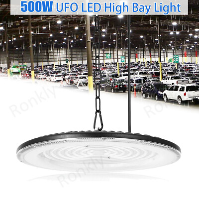 #ad 500W Watt UFO LED High Bay Light Garage Warehouse Industrial Commercial Fixture $40.99