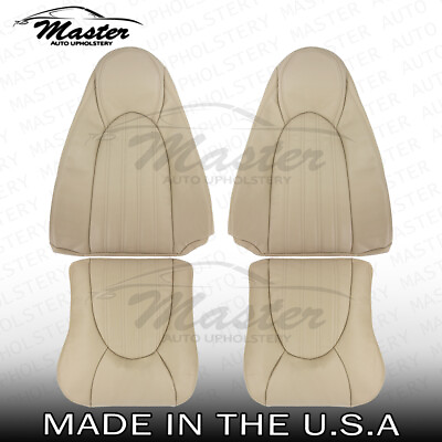 #ad Front Replacement Cashmere Tan Leather Seat Covers Fit 1997 2000 Jaguar XK8 $338.57