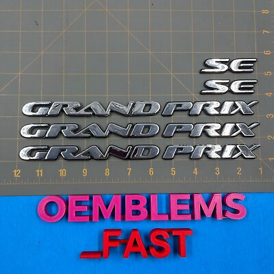 #ad 1997 05 OEM Pontiac Grand Prix SE Chrome Door LH RH Rear Trunk Lid Emblem Set $33.00