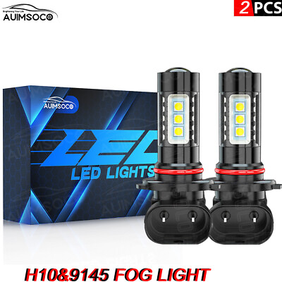 #ad For Jeep Wrangler 2007 2009 LED Fog Driving 2pcs Bulbs H10 Fog light White kit $18.99