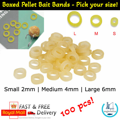 #ad Pellet Bait Bands 100pcs Elastic For Carp Coarse Fishing Tackle 2mm 4mm 6mm GBP 4.99