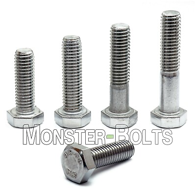 #ad M8 Hex Cap Bolts Screws A2 Stainless Steel 1.25 Coarse DIN 933 931 Tap 18 8 $7.46