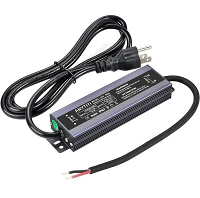 #ad Led Driver Power Supply Ip67 Waterproof 24v 60w 3 Prong Plug 4.5ft $19.35