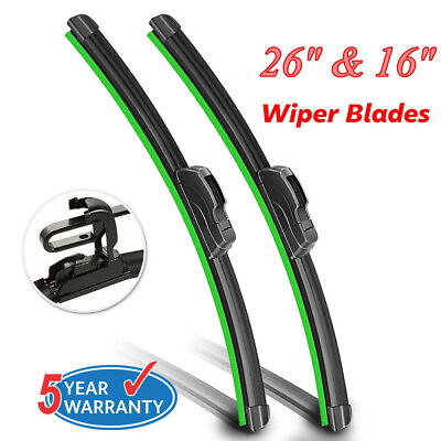#ad Front Windshield Wiper Blades Pair 26quot;16quot; All Season For Toyota Corolla 09 18 $7.49