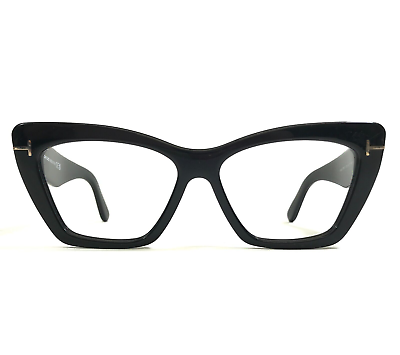 #ad Tom Ford Eyeglasses Frames Wyatt TF817 01B Polished Black Thick Rim 56 15 140 $219.99