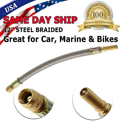 #ad Flexible Air Tyre Valve Extension Adaptor Motorcycle Auto Car Tire Stem Extender $4.94