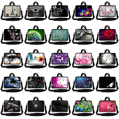 #ad Laptop Neoprene Bag Case Sleeve With Shoulder Strap Fits 10 inch to 17.4 inch $17.95