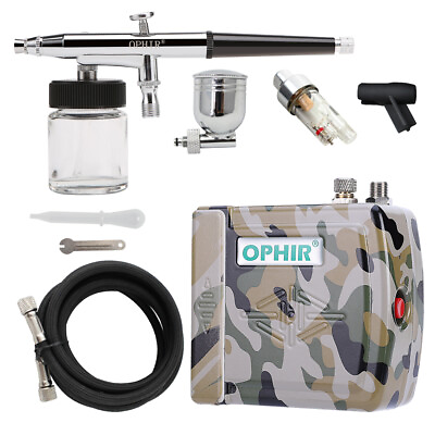 #ad #ad OPHIR Air Compressor Kit amp; 0.3mm Dual Action Airbrush Kit Tools for Hobby Cake $62.98