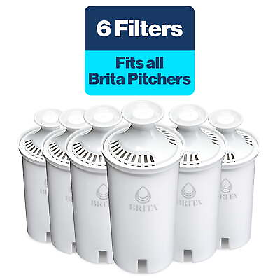 #ad Standard Water Filter Filters for Pitchers and Dispensers BPA Free 6 Count $29.68