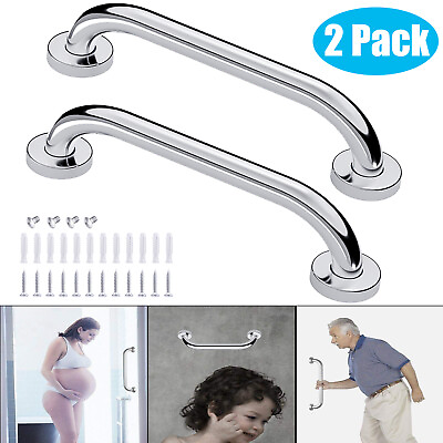 #ad 2X Stainless Steel Bathroom Grab Bar Handle Safety Hand Rail Support for Elderly $8.79