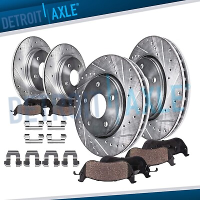 #ad Front amp; Rear Drilled Rotors Brake Pads for Chevy Impala Monte Carlo Intrigue $175.21