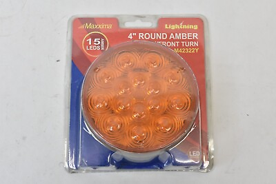 #ad Maxxima Amber 4quot; Round Grommet Mount Stop Turn Park Light 15 LED Truck Trailer $29.99