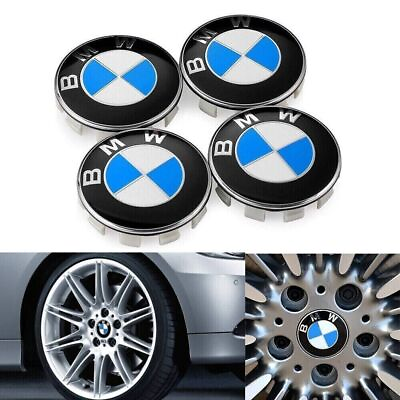 #ad 4PCS 68mm Wheel Center Hub Caps Logo Badge Emble for BMW X1X3X5X6 Series 1 3 5 7 $6.99