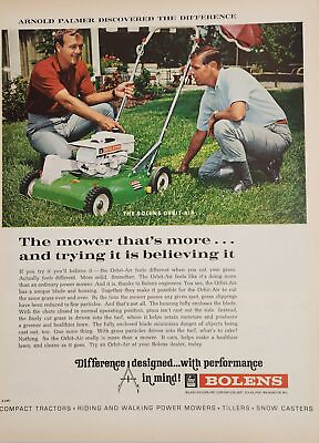 #ad 1968 Print Ad Bolens Orbit Air Lawn Mowers Golf Arnold Palmer Port WashingtonWI $19.53