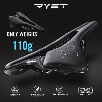 #ad Full Carbon Racing Bike Saddle 7x9mm Road Bicycle Seat Cushion Oval Carbon Rails $74.90