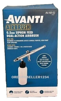 #ad BRAND NEW Dual Action Siphon Feed AIRBRUSH KIT SET Hobby Cake Art $49.95