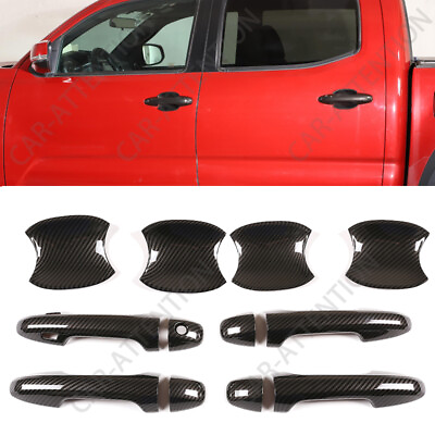 #ad 12PC Door Handle Covers Trims Handle Bowl Trim Fit For Toyot a Tacoma 2016 22 $35.99