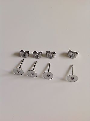 #ad Surgical Steel Earposts with clutches....6mm 144 of each $15.00